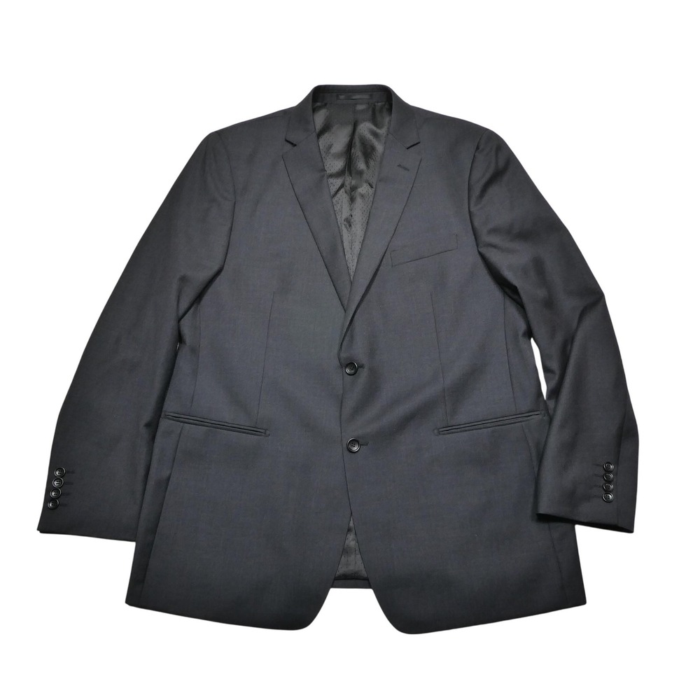 Mantoni Blazer Mens 46 Gray Super 140s Wool Two Button Vented Suit Jacket